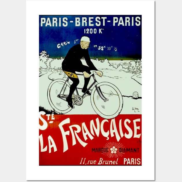 Tour De France Vintage 1898 Bicycle Racing Print Wall Art by posterbobs